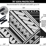 Maori Polynesian Tattoo Pattern Print Sofa Protector