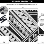 Maori Polynesian Tattoo Pattern Print Sofa Protector