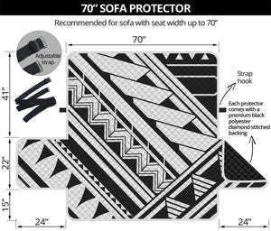 Maori Polynesian Tattoo Pattern Print Sofa Protector