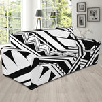 Maori Polynesian Tattoo Pattern Print Sofa Slipcover