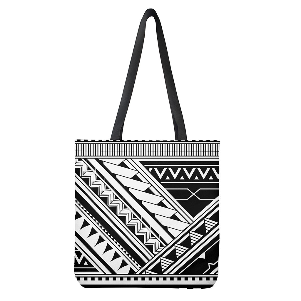 Maori Polynesian Tattoo Pattern Print Tote Bag