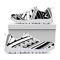 Maori Polynesian Tattoo Pattern Print White Running Shoes