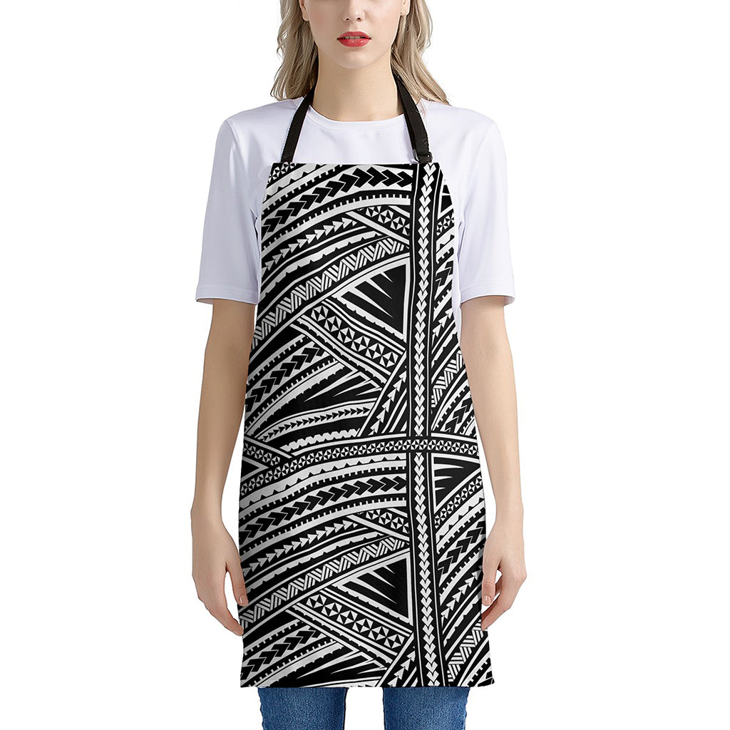 Maori Polynesian Tribal Tattoo Print Apron