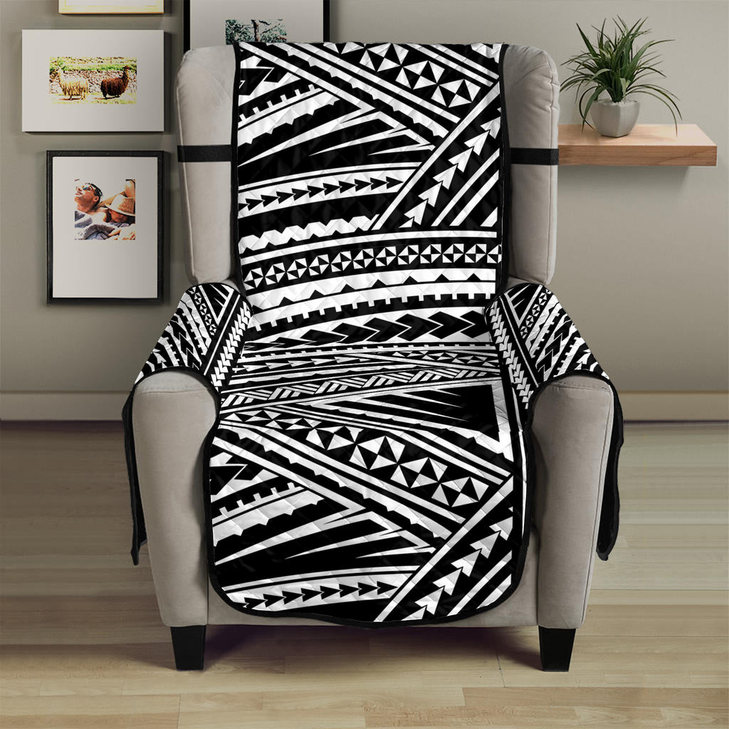 Maori Polynesian Tribal Tattoo Print Armchair Protector