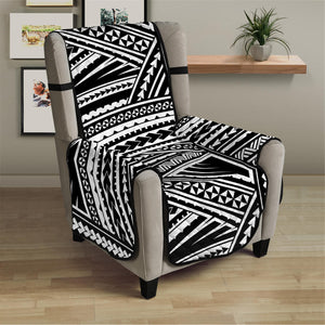 Maori Polynesian Tribal Tattoo Print Armchair Protector