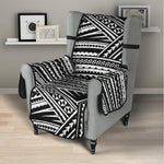 Maori Polynesian Tribal Tattoo Print Armchair Protector