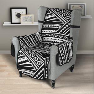 Maori Polynesian Tribal Tattoo Print Armchair Protector