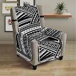 Maori Polynesian Tribal Tattoo Print Armchair Protector