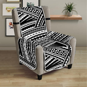 Maori Polynesian Tribal Tattoo Print Armchair Protector