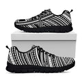 Maori Polynesian Tribal Tattoo Print Black Running Shoes