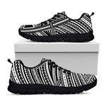 Maori Polynesian Tribal Tattoo Print Black Sneakers