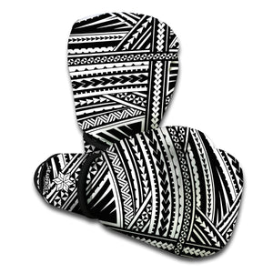 Maori Polynesian Tribal Tattoo Print Boxing Gloves