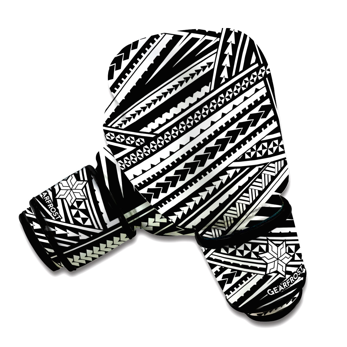 Maori Polynesian Tribal Tattoo Print Boxing Gloves