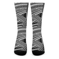 Maori Polynesian Tribal Tattoo Print Crew Socks
