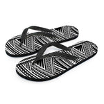 Maori Polynesian Tribal Tattoo Print Flip Flops