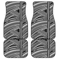 Maori Polynesian Tribal Tattoo Print Front and Back Car Floor Mats
