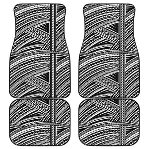 Maori Polynesian Tribal Tattoo Print Front and Back Car Floor Mats