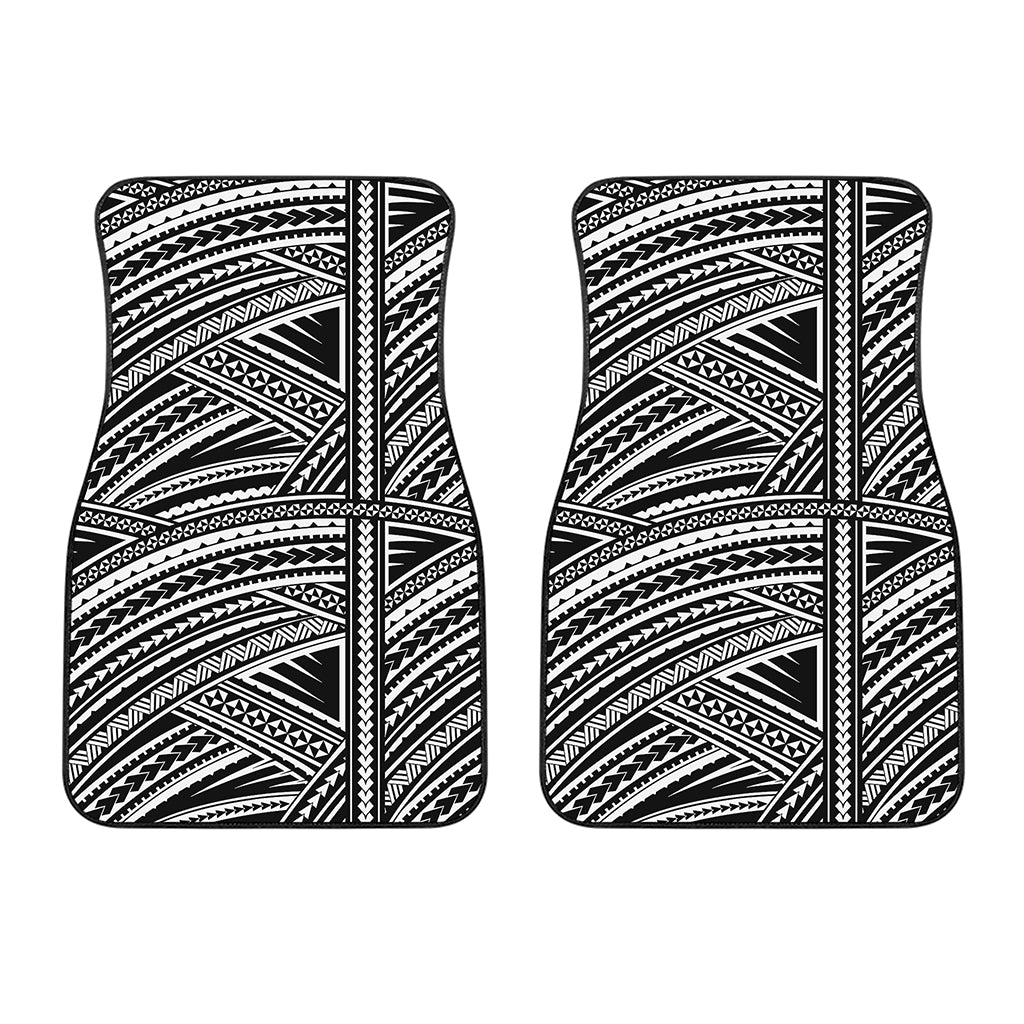 Maori Polynesian Tribal Tattoo Print Front Car Floor Mats