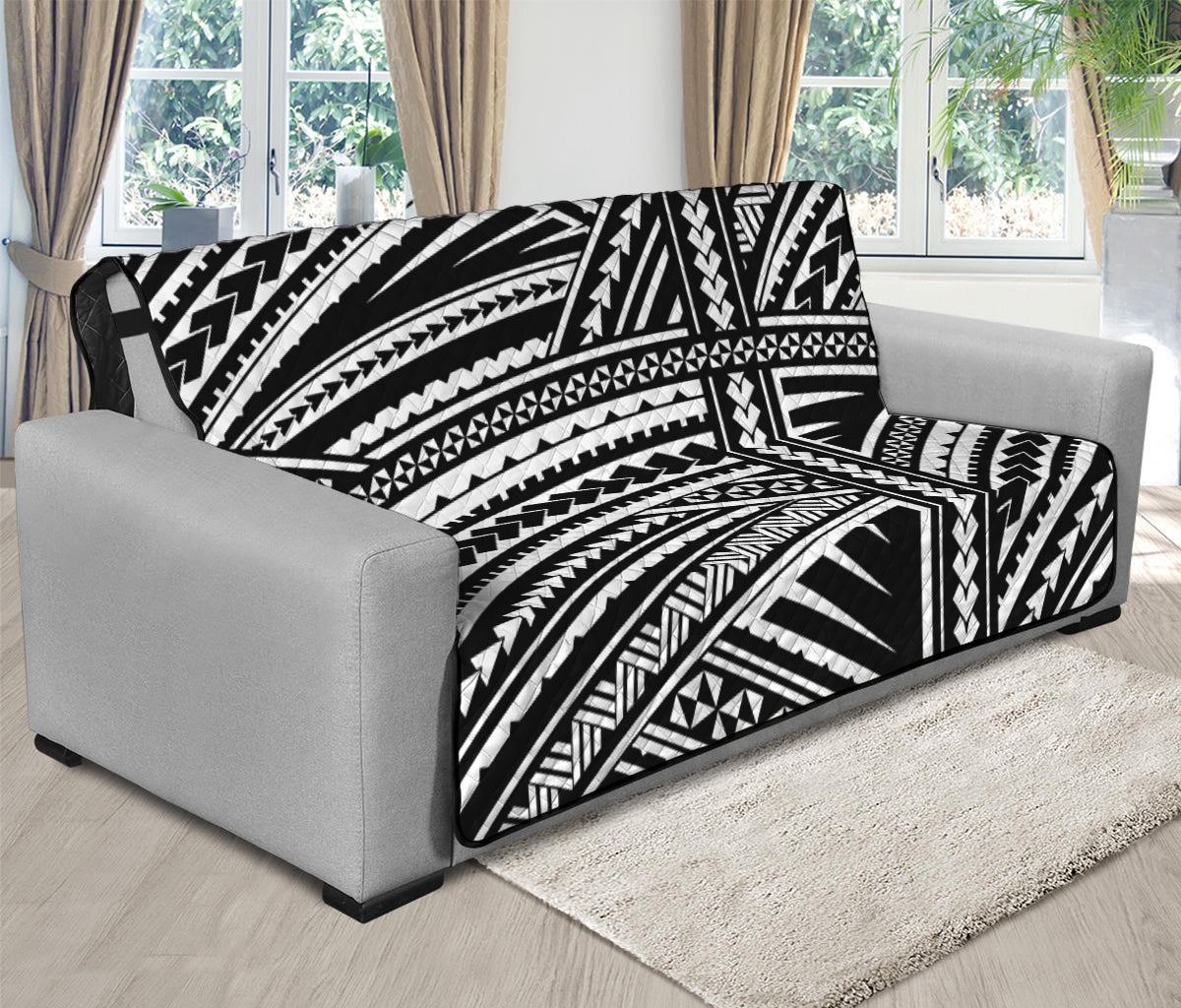 Maori Polynesian Tribal Tattoo Print Futon Protector