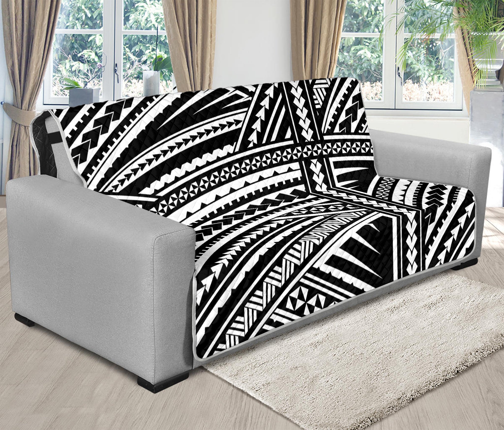 Maori Polynesian Tribal Tattoo Print Futon Protector