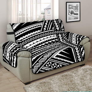 Maori Polynesian Tribal Tattoo Print Half Sofa Protector