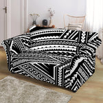 Maori Polynesian Tribal Tattoo Print Loveseat Slipcover