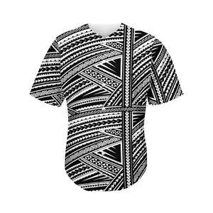 Maori Polynesian Tribal Tattoo Print Men's Baseball Jersey