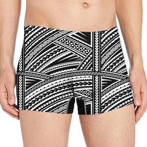 Maori Polynesian Tribal Tattoo Print Men's Boxer Briefs