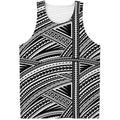 Maori Polynesian Tribal Tattoo Print Men's Tank Top