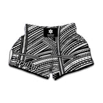 Maori Polynesian Tribal Tattoo Print Muay Thai Boxing Shorts