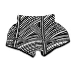 Maori Polynesian Tribal Tattoo Print Muay Thai Boxing Shorts