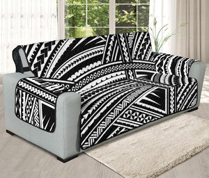 Maori Polynesian Tribal Tattoo Print Oversized Sofa Protector