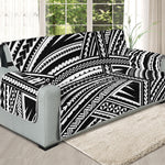 Maori Polynesian Tribal Tattoo Print Oversized Sofa Protector