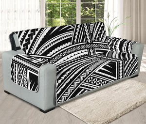 Maori Polynesian Tribal Tattoo Print Oversized Sofa Protector