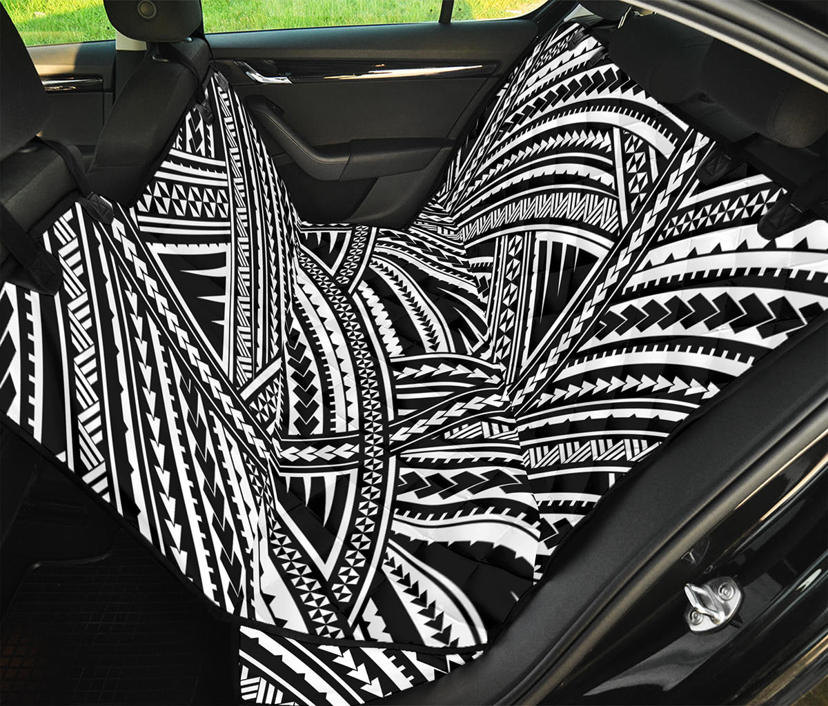 Maori Polynesian Tribal Tattoo Print Pet Car Back Seat Cover