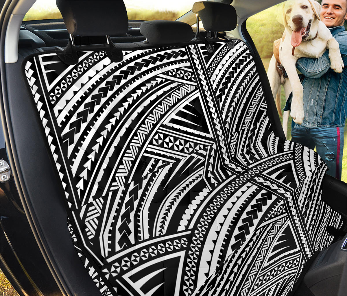 Maori Polynesian Tribal Tattoo Print Pet Car Back Seat Cover