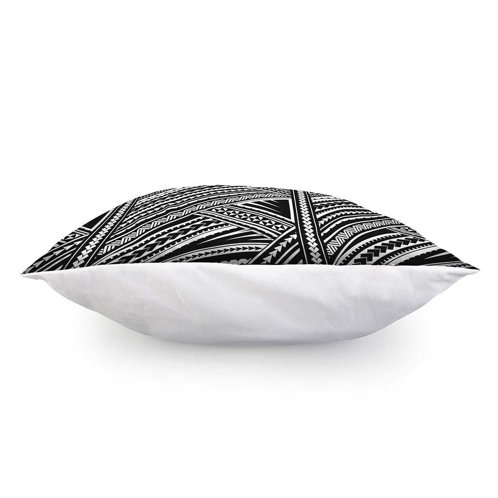 Maori Polynesian Tribal Tattoo Print Pillow Cover