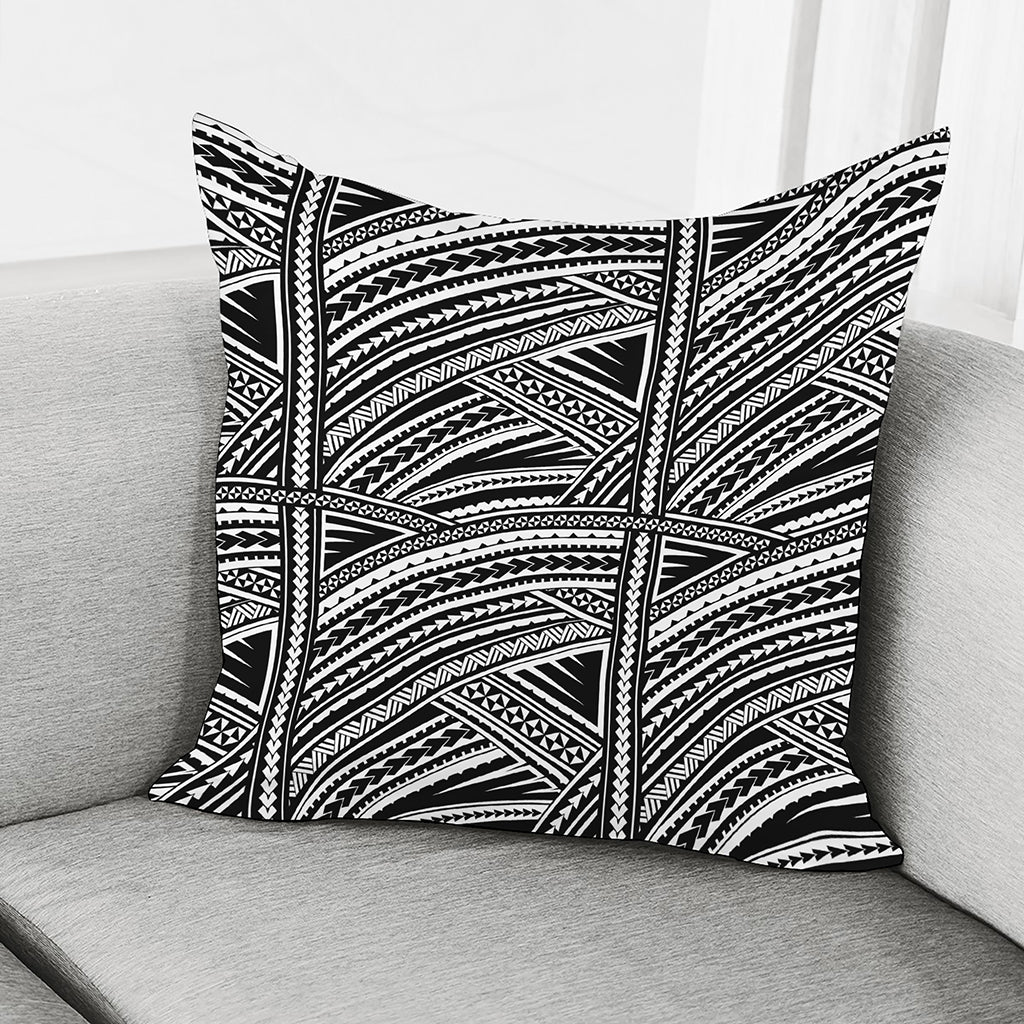 Maori Polynesian Tribal Tattoo Print Pillow Cover