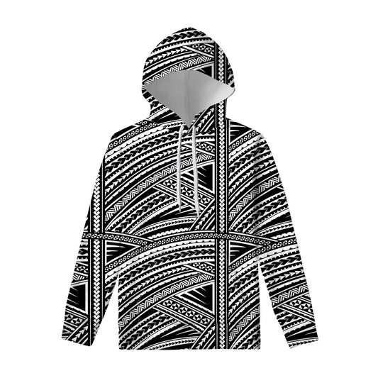 Maori Polynesian Tribal Tattoo Print Pullover Hoodie