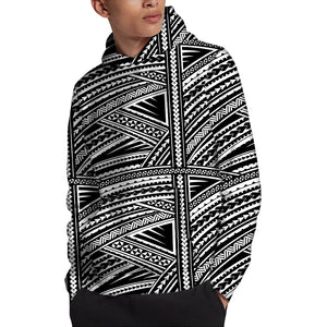 Maori Polynesian Tribal Tattoo Print Pullover Hoodie