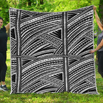 Maori Polynesian Tribal Tattoo Print Quilt