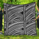 Maori Polynesian Tribal Tattoo Print Quilt