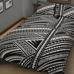 Maori Polynesian Tribal Tattoo Print Quilt Bed Set