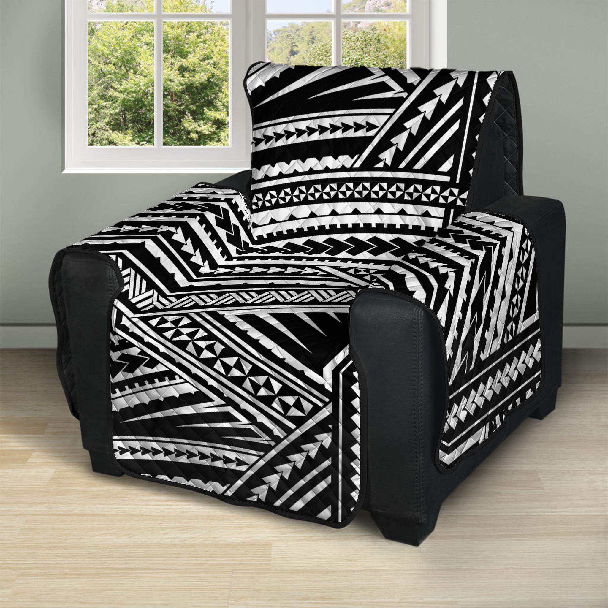 Maori Polynesian Tribal Tattoo Print Recliner Protector