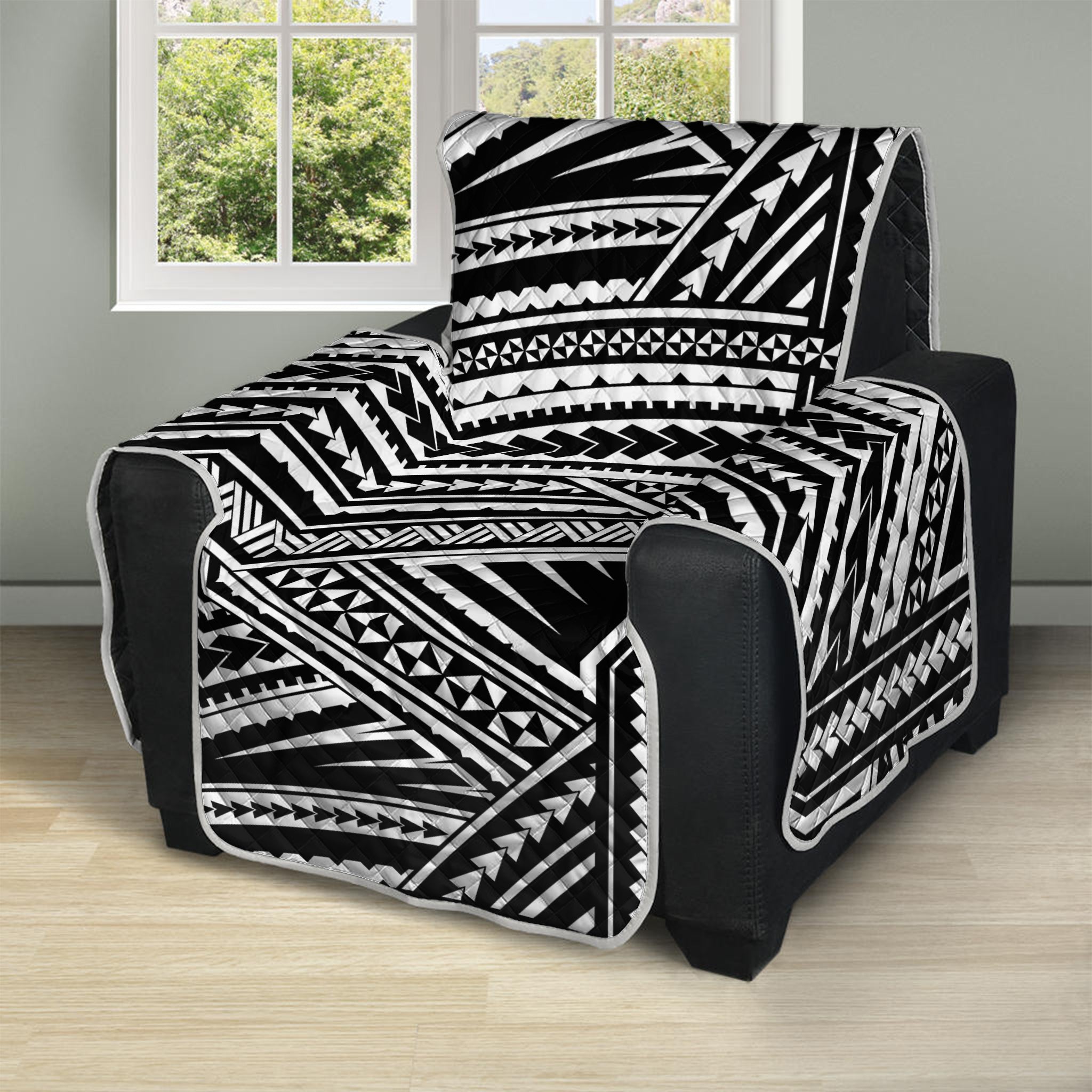 Maori Polynesian Tribal Tattoo Print Recliner Protector