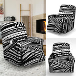 Maori Polynesian Tribal Tattoo Print Recliner Slipcover