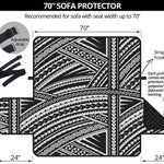 Maori Polynesian Tribal Tattoo Print Sofa Protector