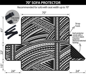 Maori Polynesian Tribal Tattoo Print Sofa Protector