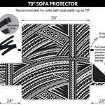 Maori Polynesian Tribal Tattoo Print Sofa Protector