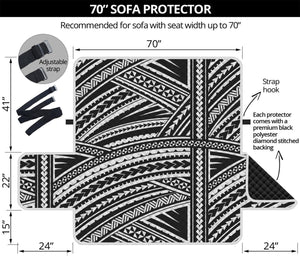 Maori Polynesian Tribal Tattoo Print Sofa Protector